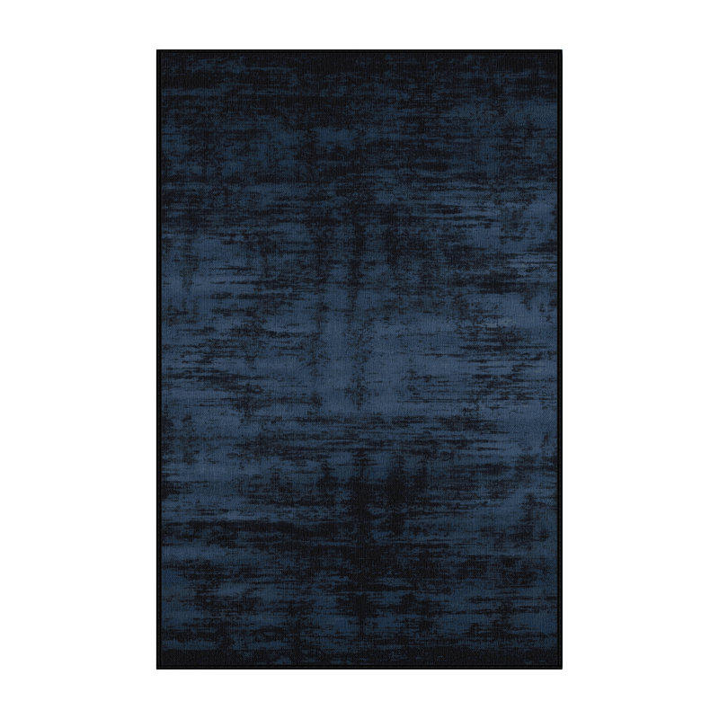 Tapis abstrait gris lavable à la machine, Rectangle de 5 pi x 8 pi