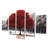 Red And Grey Tree Solitude I - Landscape Trees Canvas Print - 5 Panels