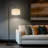 Nora 68 in. Modern Height-Adjustable LED Arched Floor Lamp with Fabric Drum Shade