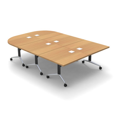 Albin 9 Person Conference Meeting Tables 3 piece Complete Set by The Twillery Co.