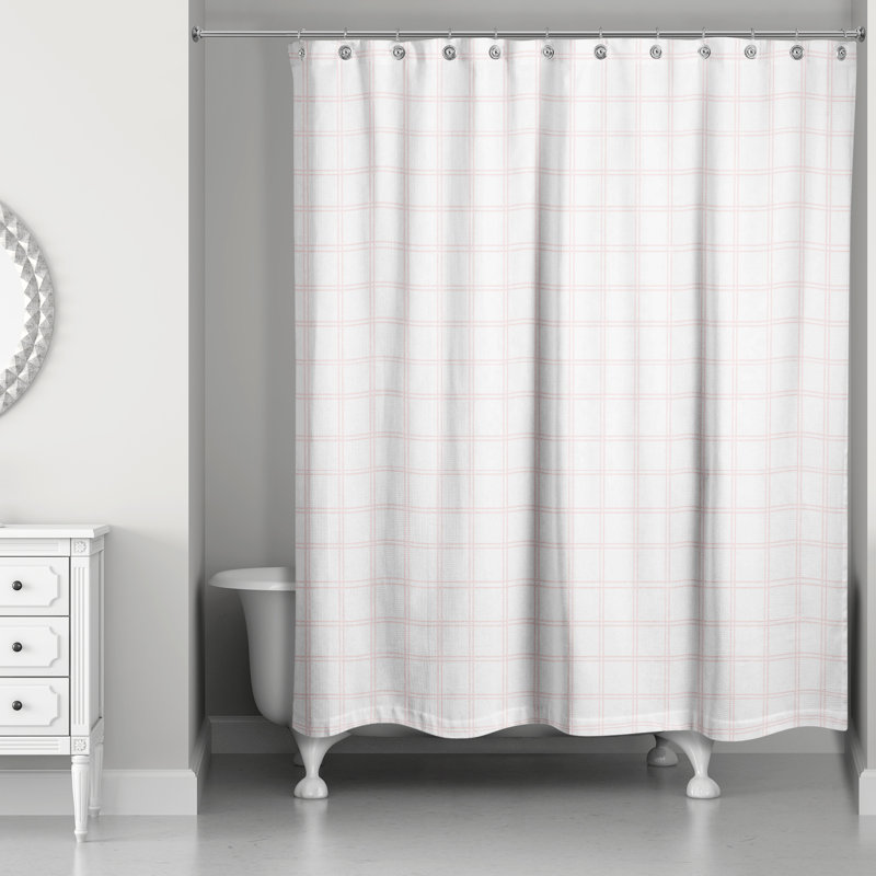 Jade Plaid Shower Curtain