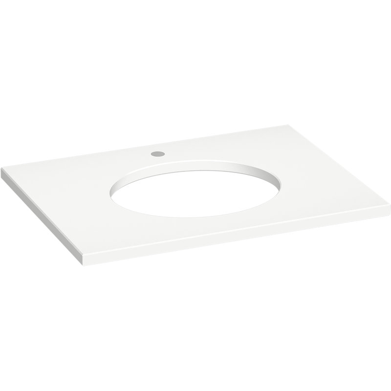 Silestone Quartz 31-In Vanity Top With Oval Cutout, Miami White