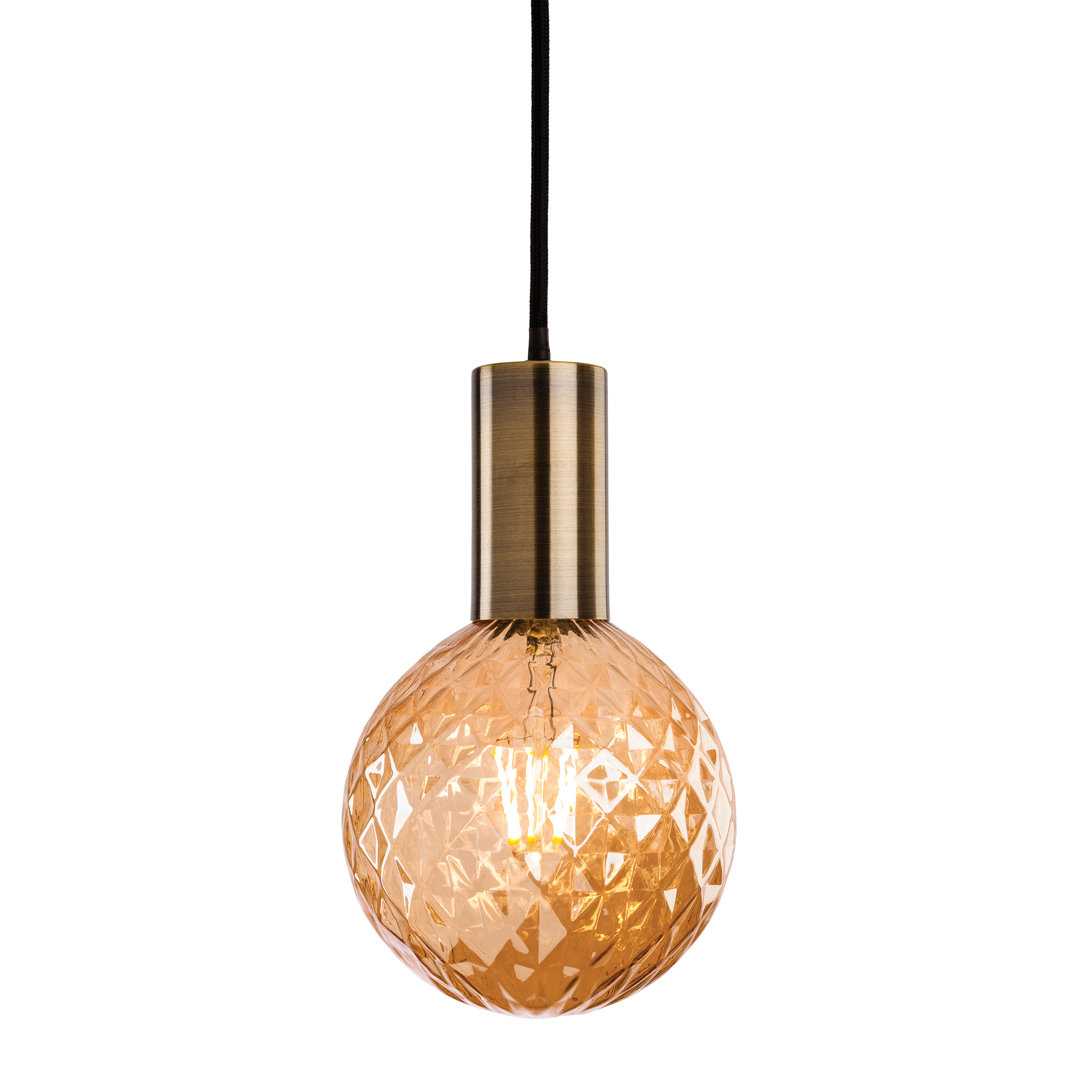 Hudson 1 - Light Antique Brass Sphere Pendant