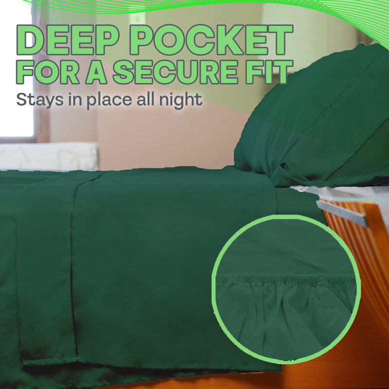 Ultra Soft Bamboo Sheet Set - 4 Pc Set - Wrinkle Resistant - Cooling Sheets with Deep Pockets, King Sheet Set + 2 Pillowcases