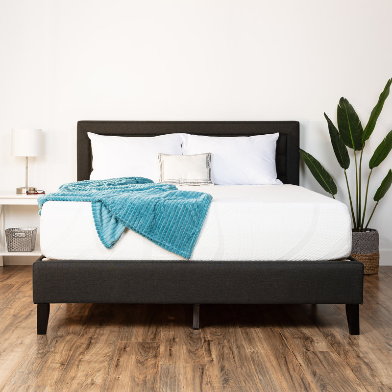 12in King Size 2-Layer Medium-Firm Charcoal Gel & Green Tea Infused Memory Foam Mattress, King