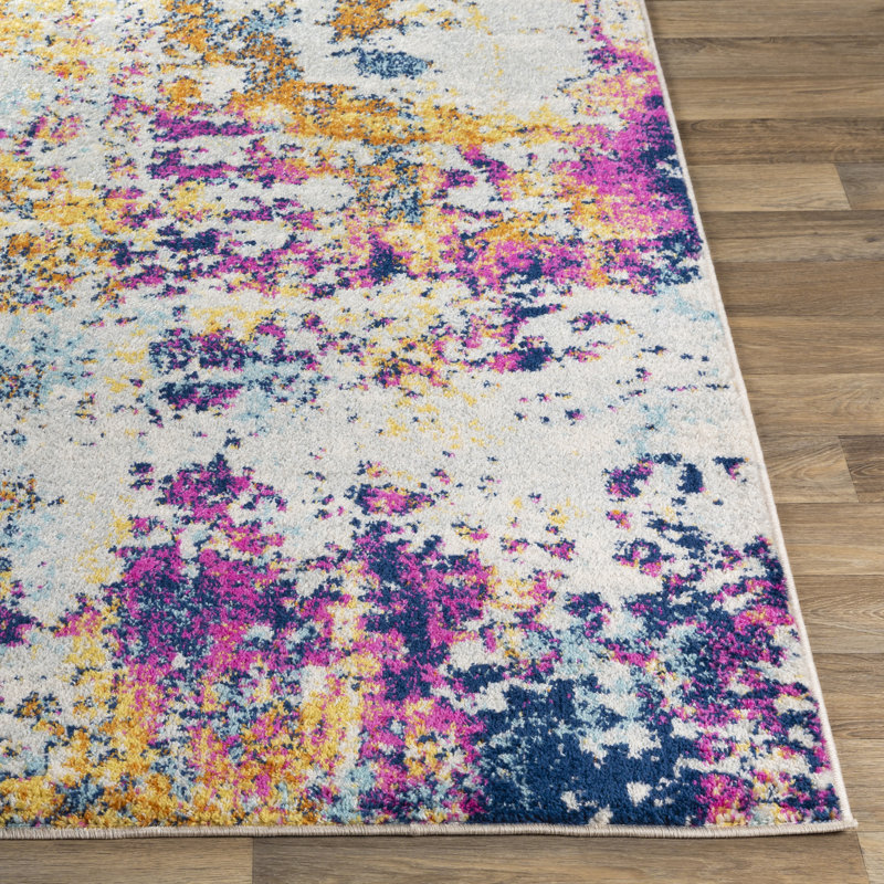 Aubuchon Grey/Saffron/Blue Rug, Rectangle 200 x 274cm