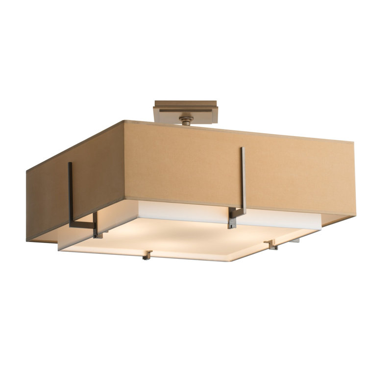 Exos 4 - Light 20.6" Semi Flush Mount, Black, Natural Anna
