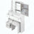 29.2" Small Space Vanity Table with LED Mirror, Stool and High Capacity Storage