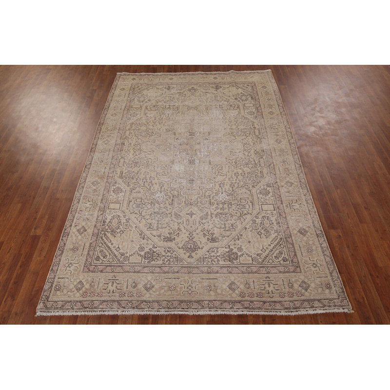 Distressed Wool Traditional Area Rug 6x10