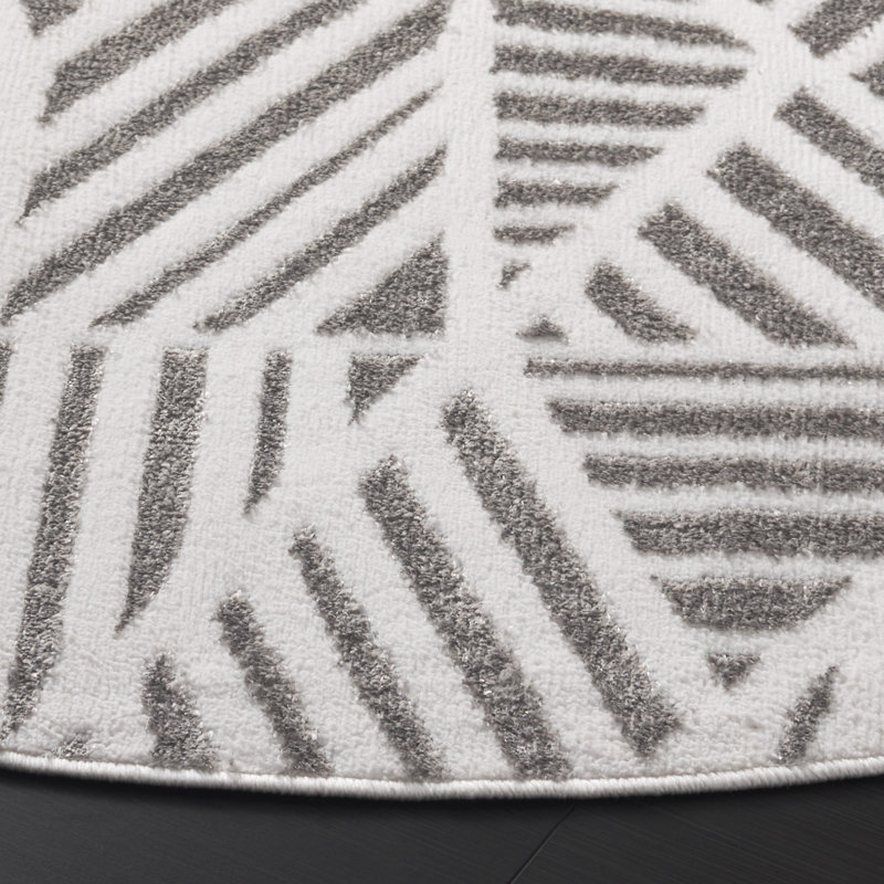 Radoika Performance Geometric Rug, Round 6'7"