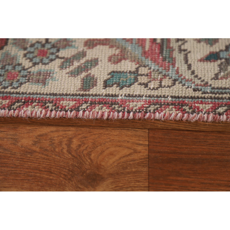 Tapis rétro de style persan Tabriz noué à la main 8 x 11