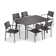 Eiland 63" Long Powder Coated Aluminum Outdoor Dining Table