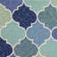 Tapis bleu touffeté à la main-1471528583
