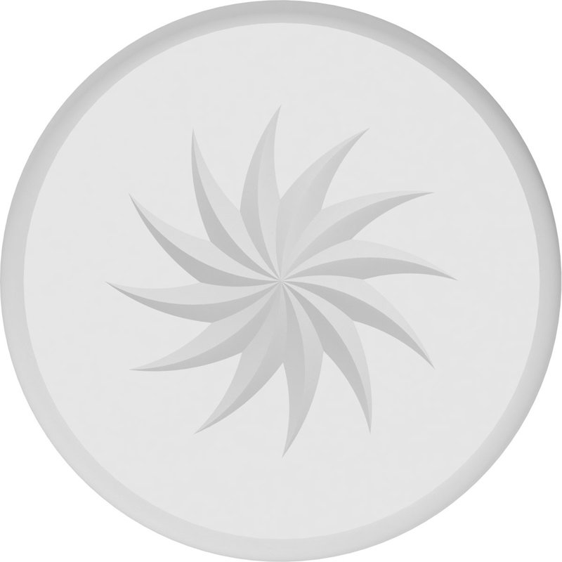Rosette standard en spirale Grayson avec bord arrondi, H 5 po x l 5 po x P 1 po