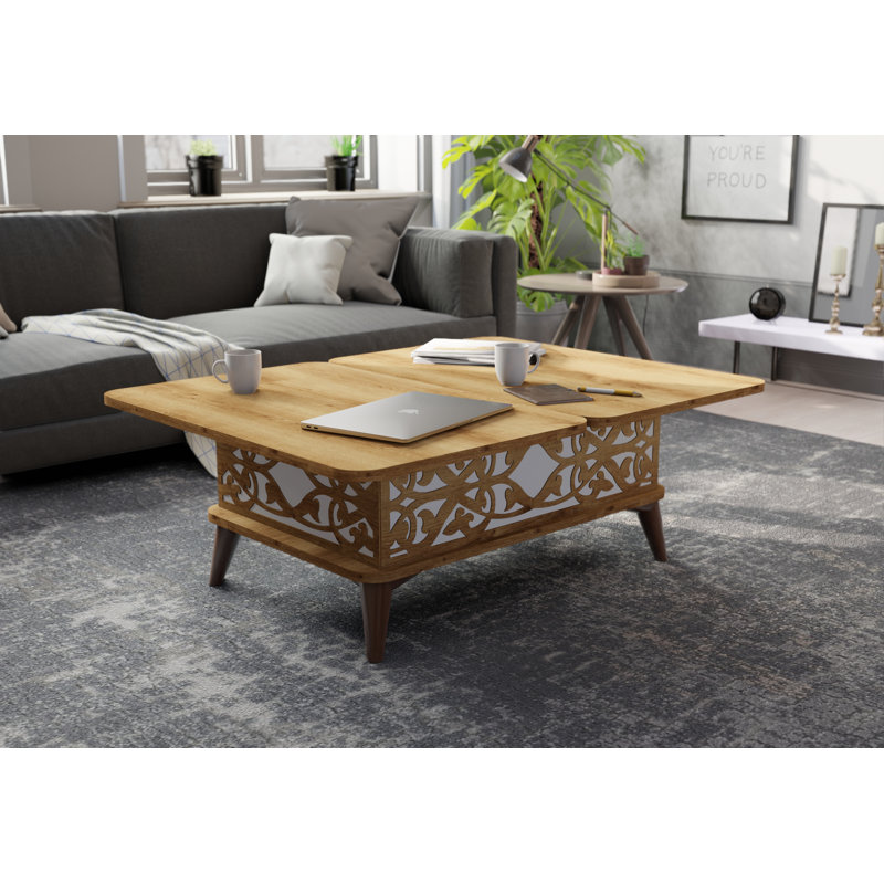 Codecido Lift Top Extendable Frame Coffee Table with Storage