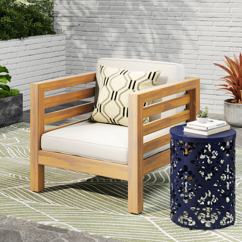 OANA CLUB CHAIR, Beige Fabric, Natural