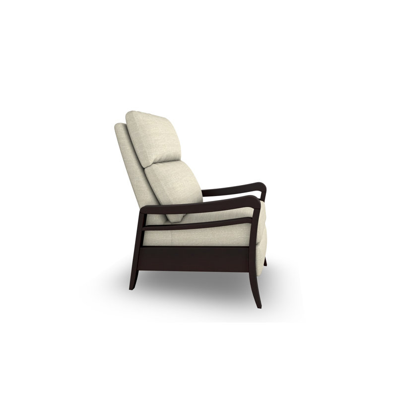 Modern High Leg Recliner, Ivory-22533, Espresso