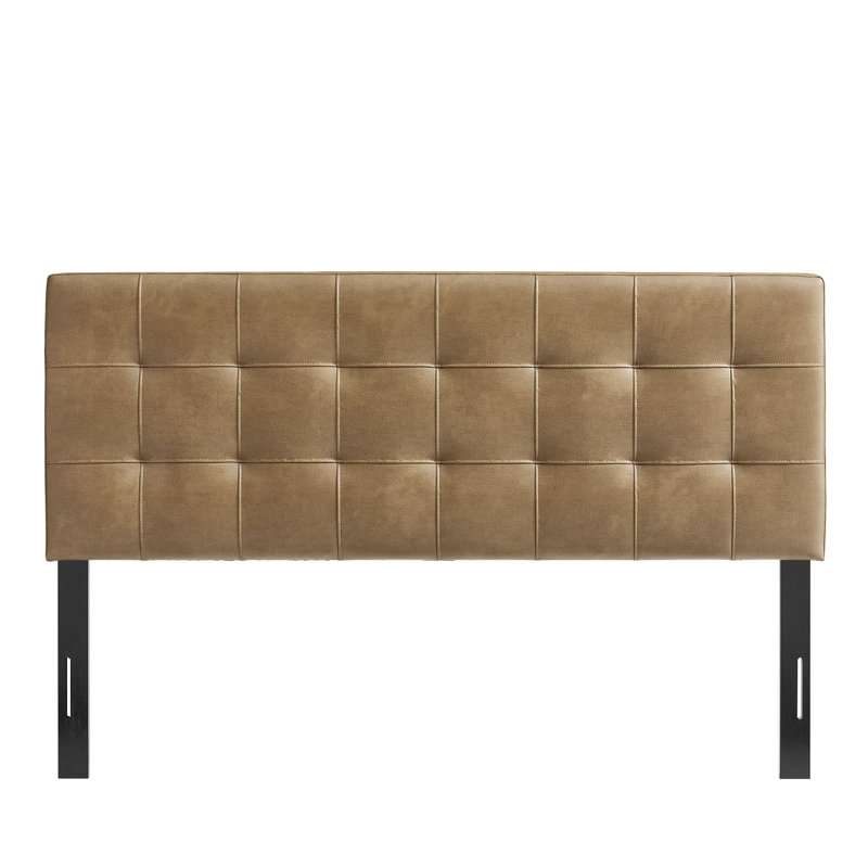 Tête de lit en cuir Peyton Vegan, Grillé, Très grand lit
