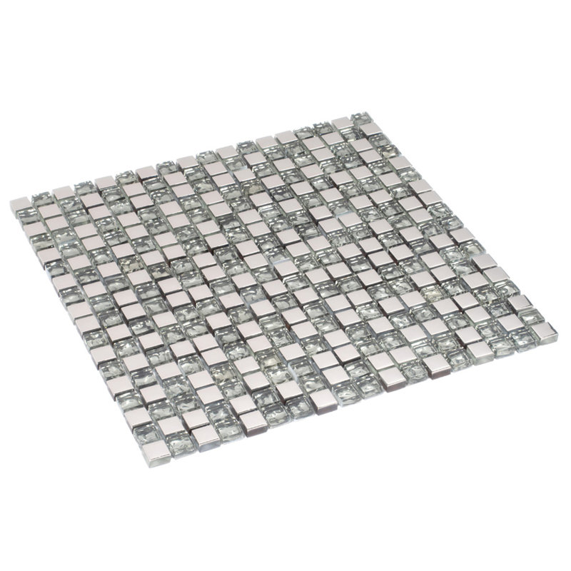 11.7" X 11.7" Polished Glass Mosaic Tile
