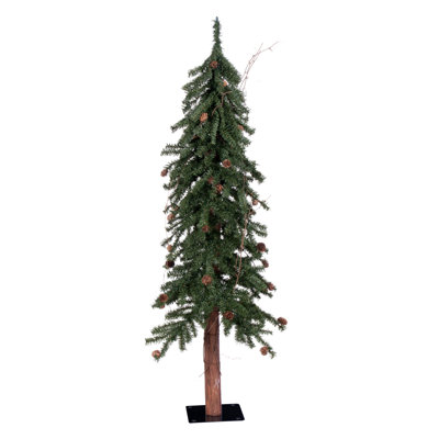 Alpine Tree With Pine Cones & Vine 4' Pine Christmas Tree