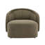 Chaise d'appoint incurvée verte de 34 po-1695652348