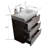 White Floating Vanity - Wall-Mounted, Sink (No Drain/Faucet), Pre-Assembled​