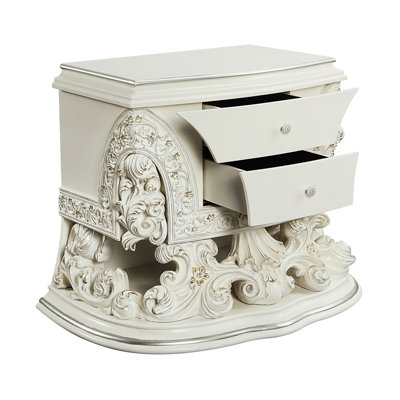 Antique White Finish Nightstand