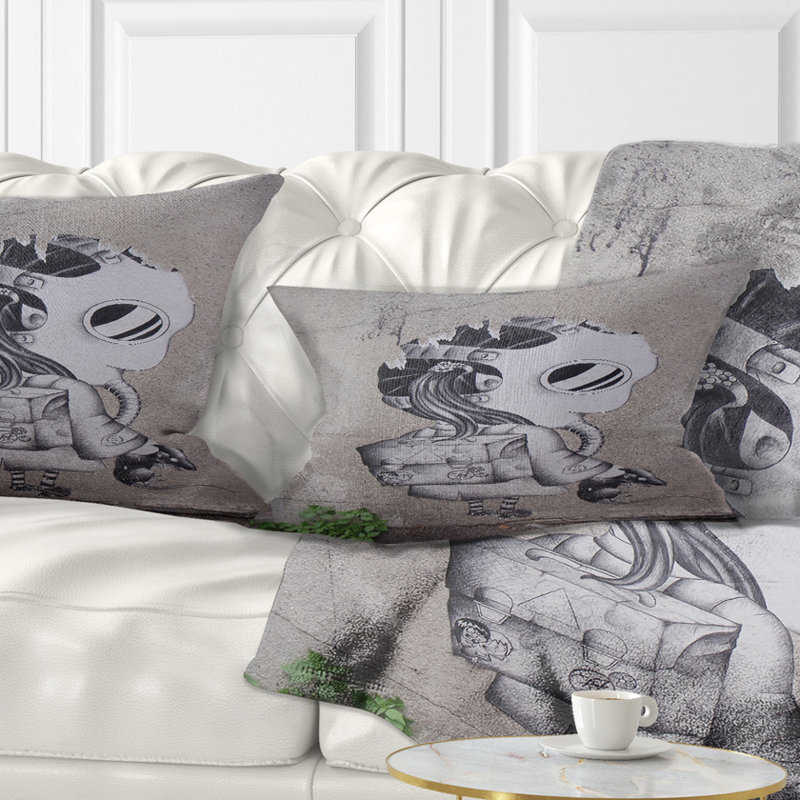Coussin Street Art Rat Catcher, Rectangulaire, 12 po x 20 po