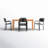 Anautica 5 Piece Teak Finish Outdoor Furniture Dining Set 