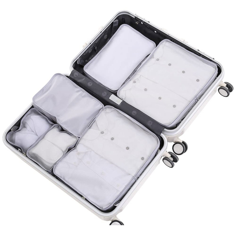 Travel Packing Cubes, Luggage Organizers With Shoe Bag