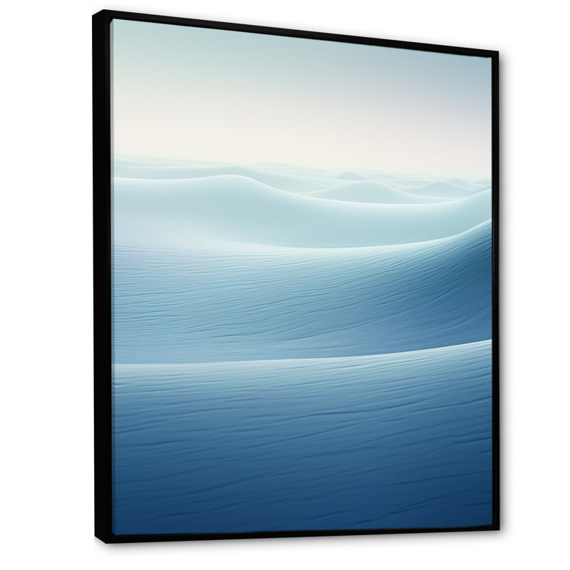 «Oceans Whisper Blue Beach Harmony I», reproduction sur toile, H 40 po x l 30 po x P 1,5 po, Cadre flottant noir