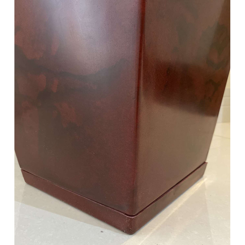 Pot à fleurs en résine Zurique, Rouge, H 13,39 po x l 13,78 po x 13,78 po
