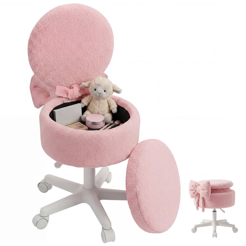 Accent Stool, Pink