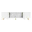67" White High Gloss TV Stand With 4 Doors