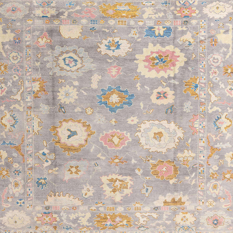 Tapis abstrait moderne 4324, Carré 6 pi