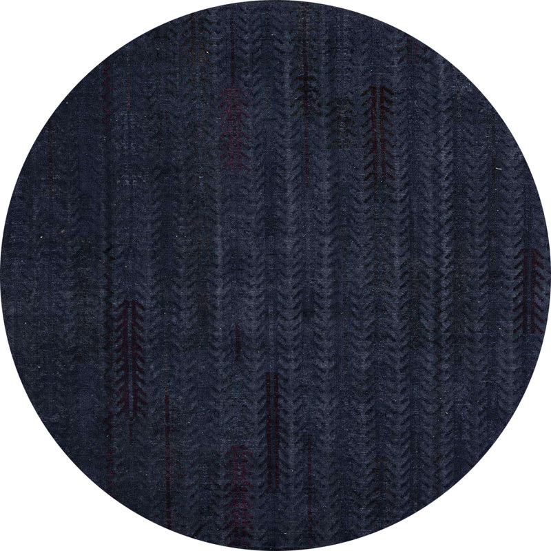 Wool Abstract Indoor Rug, Round 6'