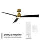 52" Smart Home Compatible 3 Blade Smart Ceiling Fan with Remote