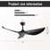 Kemp 52" 3 -ABS-Blade Propeller Modern Ceiling Fans no Light and with Remote Control