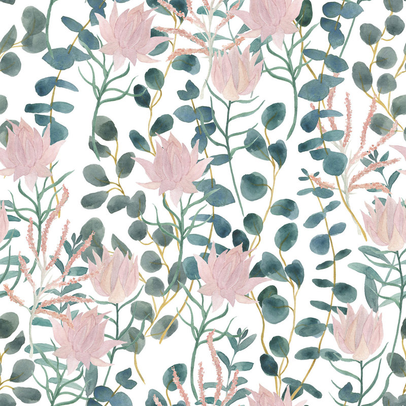 Floral Tile, 2.08' W x 10.42' L