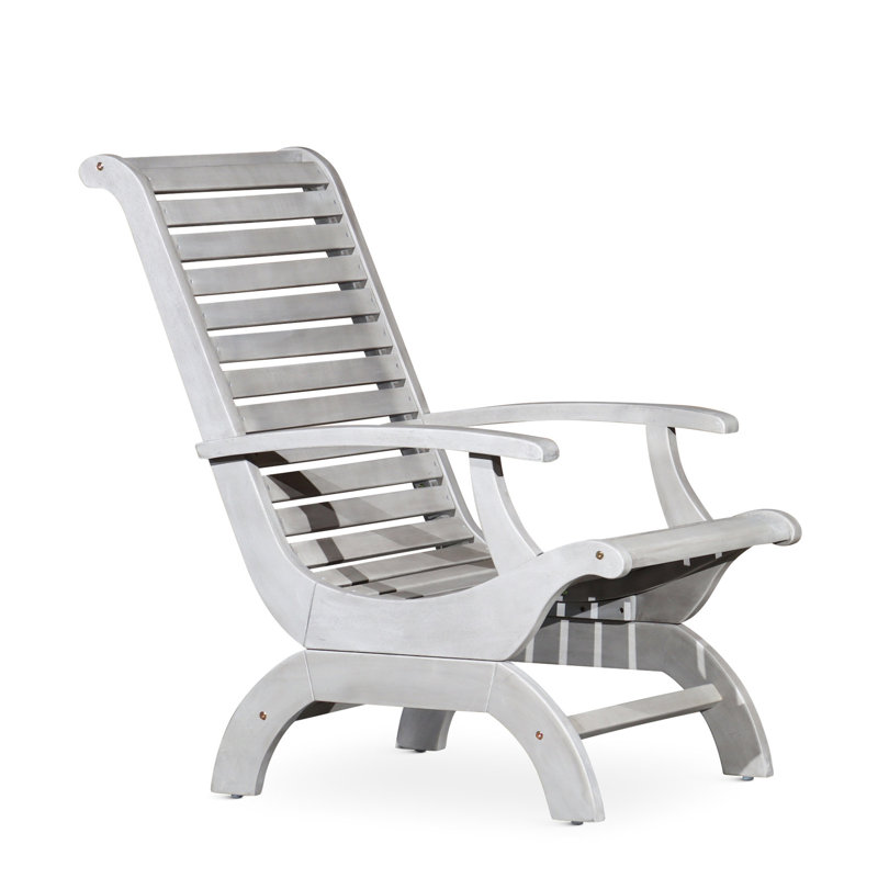 Fauteuil en eucalyptus gris argenté résistant à la pourriture