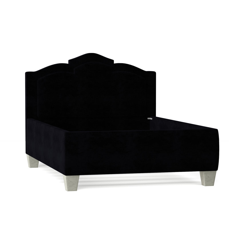 Lit standard Sheila Upholstery, Très grand californien, Beurre Savona, Argent