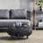 Loop 29.2" Wide Round Footstool Wide Ottoman-55818297