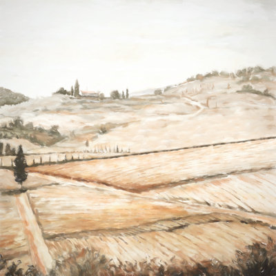 Tuscan Villa Painting - Wrapped Canvas Painting