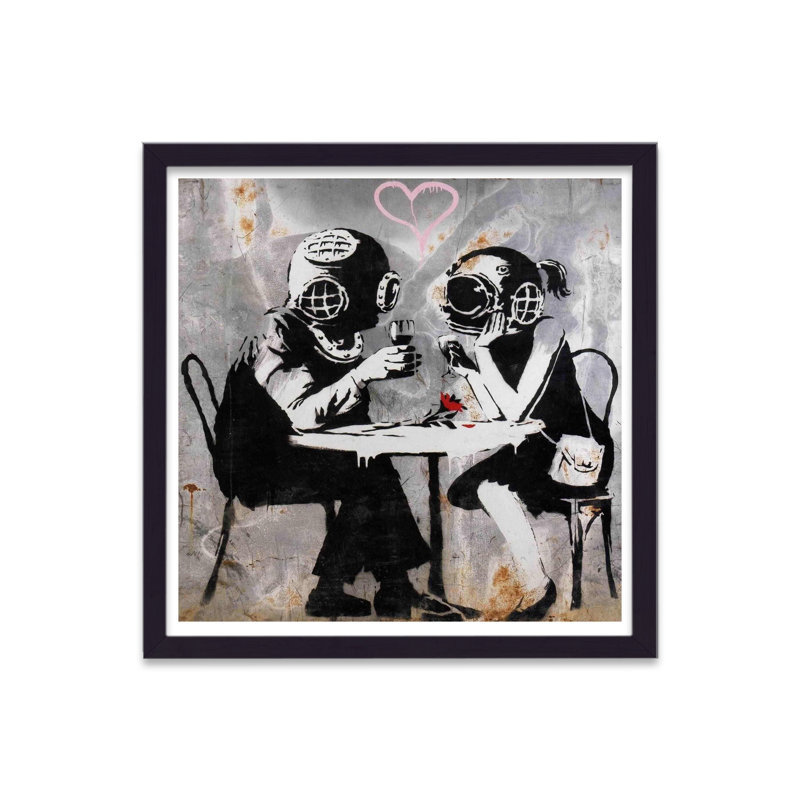 Banksy Editions Think Tank Couple - Single Picture Frame Print