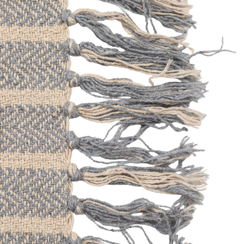  Throw Blanket, Blue/Natural Checkered