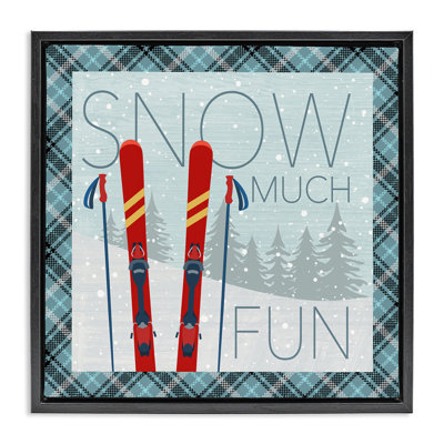 «Snow Beaucoup de plaisir avec art mural en toile à carreaux» par PDR, LLC.