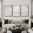 Minimal Landscape "Muted Serene Coastal Beach Artwork, Modern Abstract Neutral Wall Pictures, Large Framed Canvas Giclee Print 3 Pieces Wall Art" 16x24x3 pcs, 24x36x3 pcs-91260085-119385196