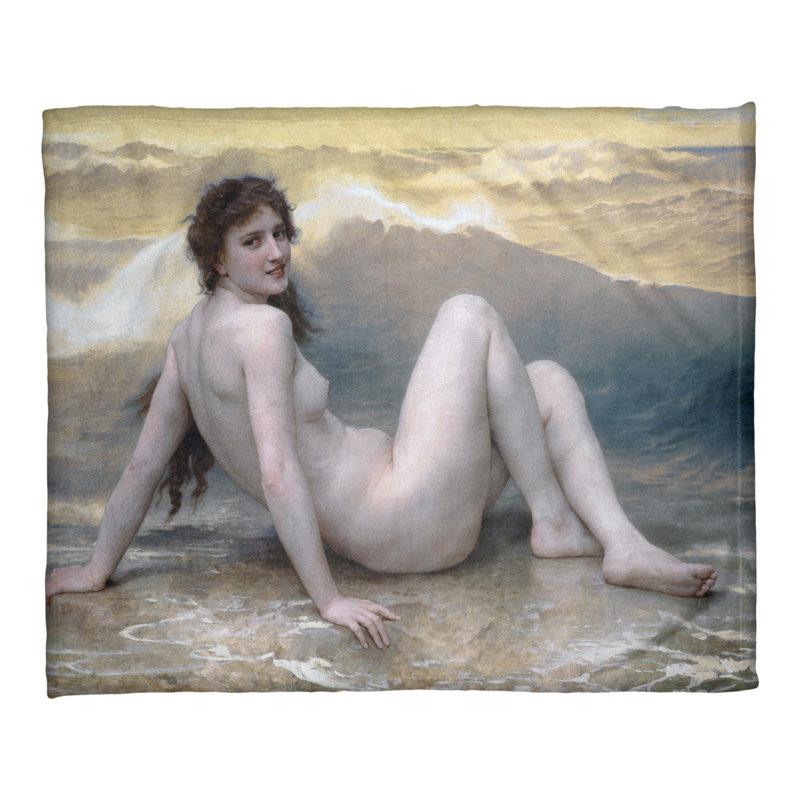 Jeté en bouguereaus william-adolphe the wave polaire, Bleu / Jaune