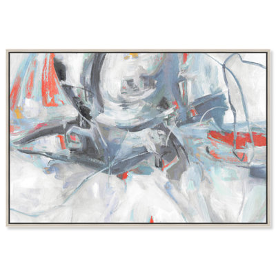 Grey Touches Canvas Digital Abstract by Art Remedy