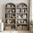 Bookcase Arched Bookshelf 71.65In Tall Bookcase Farmhouse Display Storage Rack-752637356
